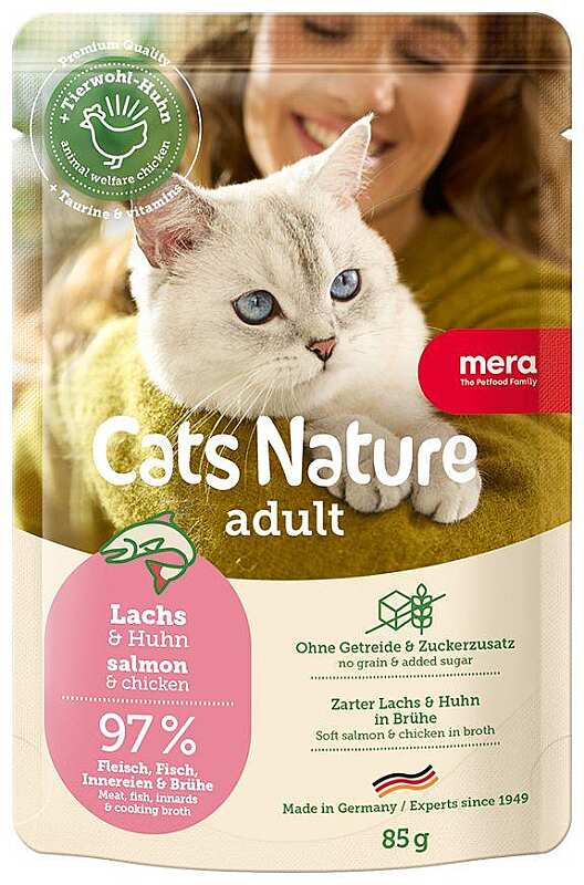 Mera Cats Nature Somonlu Yetişkin Kedi Yaş Maması 85 Gr