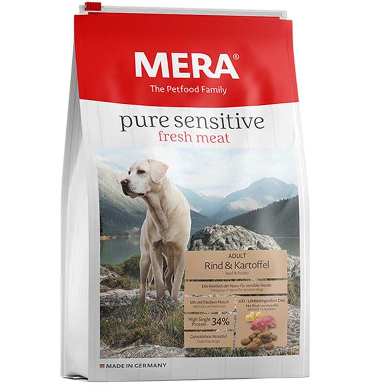 Mera - Mera Pure Sensitive Adult Biftek & Patatesli Yetişkin Köpek Maması 4 Kg