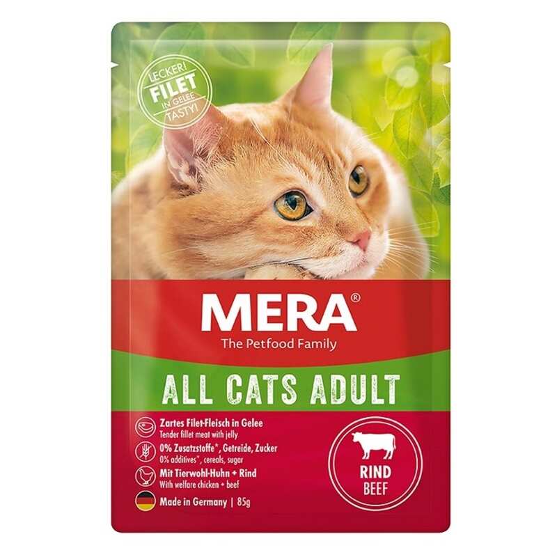 Mera - Mera Tahılsız Biftekli Pouch Kedi Konservesi 85 Gr