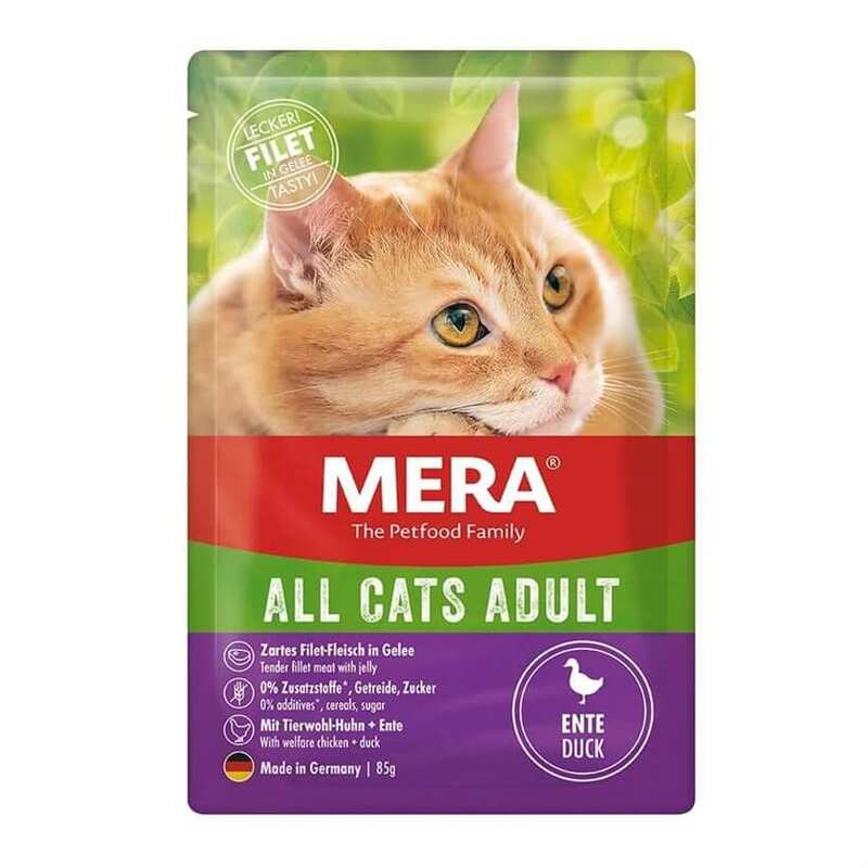 Mera - Mera Tahılsız Ördekli Pouch Kedi Konservesi 85 Gr