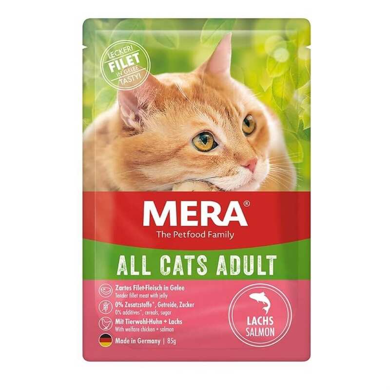 Mera - Mera Tahılsız Somonlu Pouch Kedi Konservesi 85 Gr.