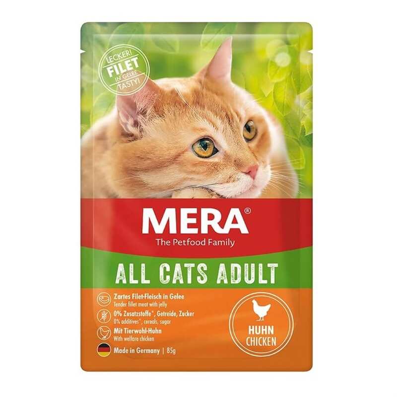 Mera - Mera Tahılsız Tavuklu Pouch Kedi Konservesi 85 Gr.