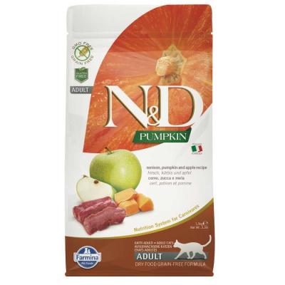 N&D Pumpkın Tahılsız Balkabaklı Geyik Etli Elmalı Kedi Maması 1,5 Kg. - 1