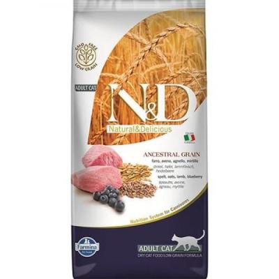 N&D A.Graın Düşük Tahıllı Kuzu Etli Yaban Mersinli Kedi Maması 5 Kg. - 1
