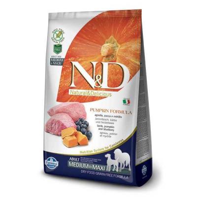 N&D Tahılsız Balkabaklı Kuzu Etli Medium Maxi Köpek Maması 2,5 Kg. - 1
