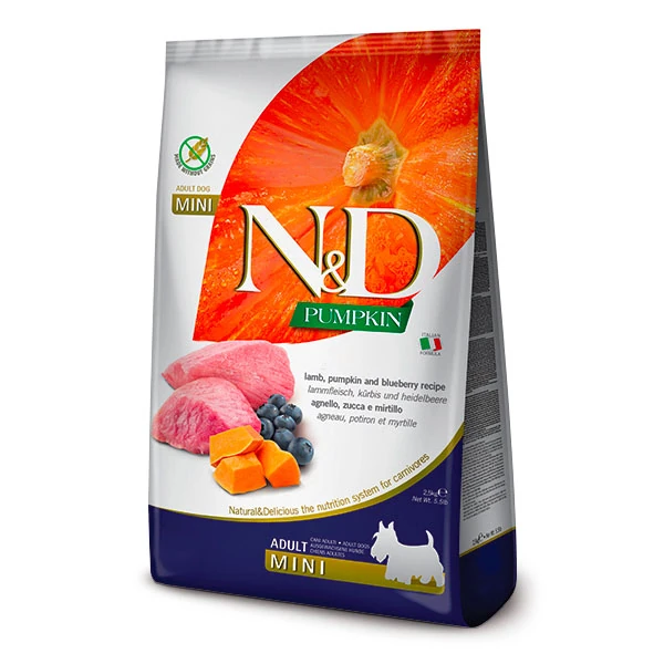 N&D PUMPKIN - N&D Tahılsız Balkabaklı Kuzu Etli Küçük Irk Köpek Maması 7 Kg.