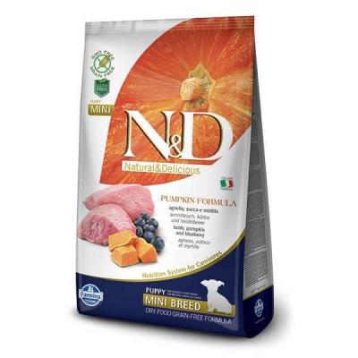 N&D Tahılsız Balkabaklı Kuzu Etli Küçük Irk Yavru Köpek Maması 2,5 Kg. - 1
