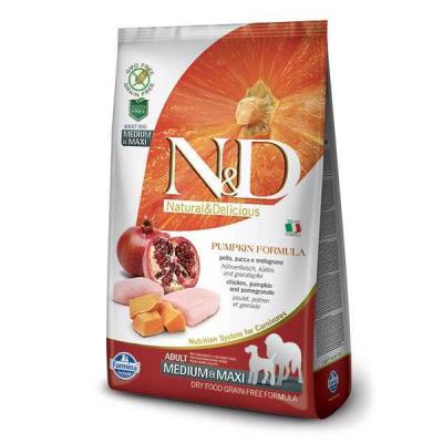 N&D Tahılsız Balkabaklı Tavuklu Medium Maxi Köpek Maması 2,5 Kg. - 1