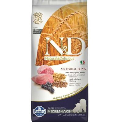 N&D Düşük Tahıllı Kuzulu Medium Maxi Yavru Köpek Maması 12 Kg. - 1