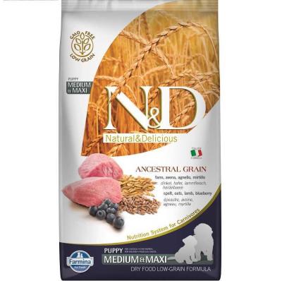 N&D Düşük Tahıllı Kuzulu Medium Maxi Yavru Köpek Maması 2,5 Kg. - 1