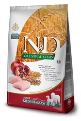 N&D L.GRAIN - N&D Düşük Tahıllı Tavuklu Orta Ve Büyük Irk Yetişkin Köpek Maması 2.5 Kg.