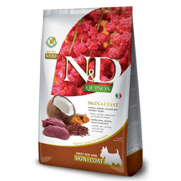 N&D QUINOA - N&D Kinoa Skın&Coat, Ördek, Hind.Cevizi Adult Mini 2,5 Kg.