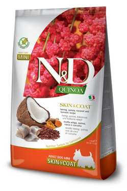 N&D QUINOA -  N&D Kinoa Skın&Coat, Ringa, Hind. Cevizi Adult Mini 2,5 Kg.