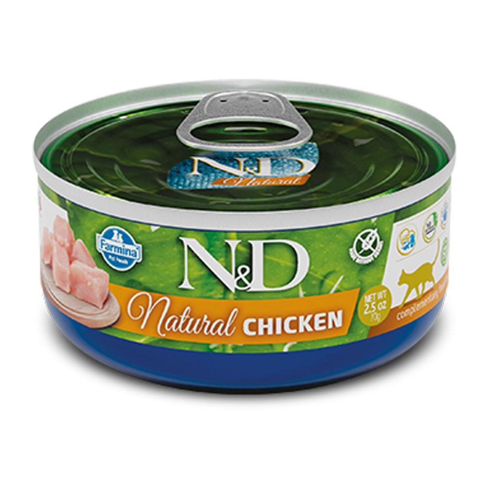 N&D Natural Tavuklu Yetişkin Kedi Konservesi 70 Gr - 1
