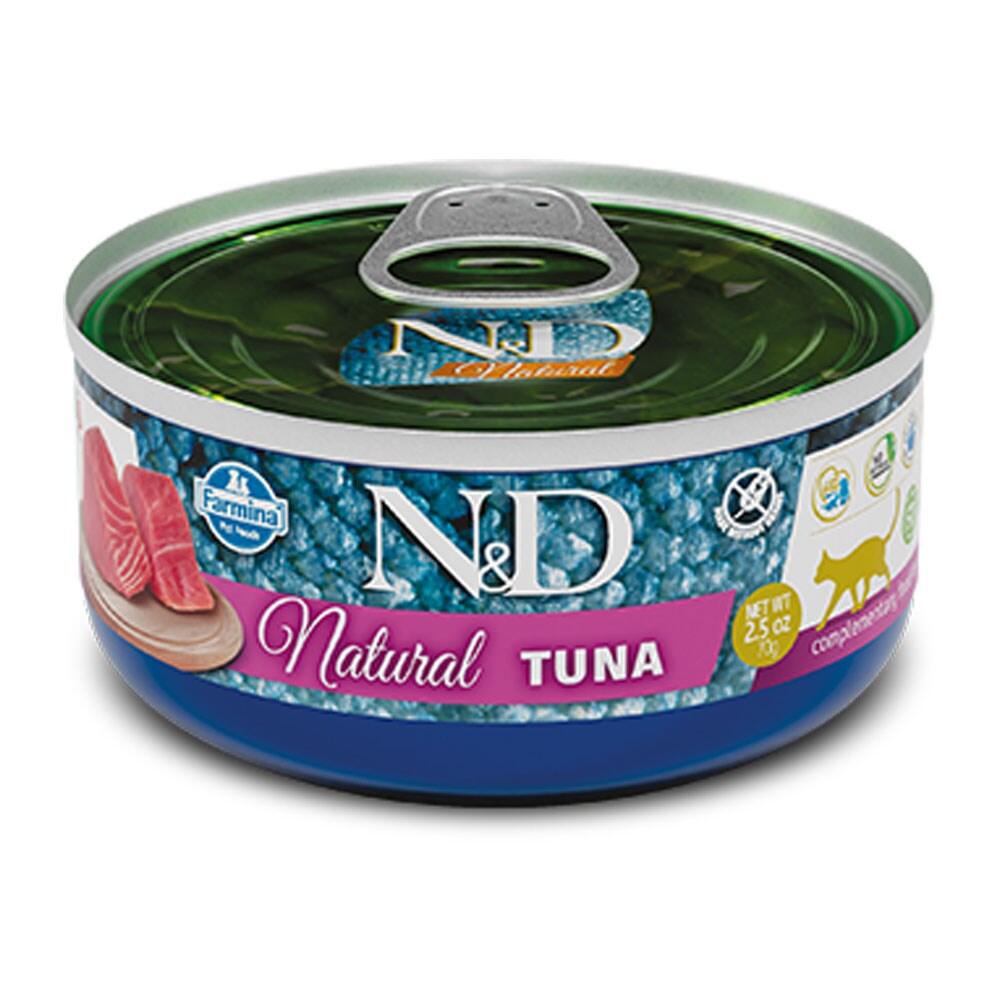 N&D Natural Ton Balıklı Yetişkin Kedi Konservesi 70 Gr - 1