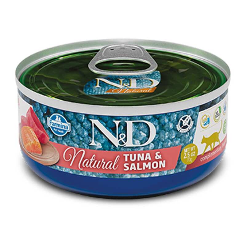 N&D PUMPKIN - N&D Natural Tuna Ve Somon Balıklı Yetişkin Kedi Konservesi 70 Gr