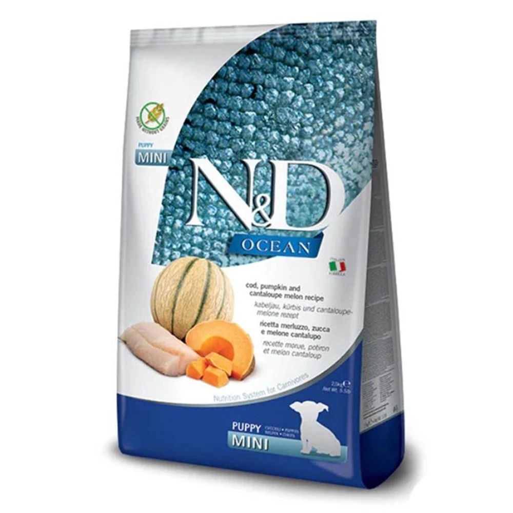 N&D - N&D Ocean Balkabağı Morına & Kavun Yavru Köpek Maması 2,5 Kg.
