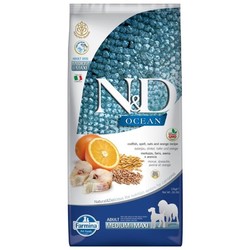 N&D - N&D Ocean Düşük Tahıllı Balık Portakallı Yetişkin Köpek Maması 12 Kg.