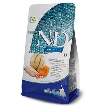 N&D - Nd Ocean Kitten Balkabaklı Morina B. Karidesli Kavunlu Yavru Kedi Maması 1.5 Kg