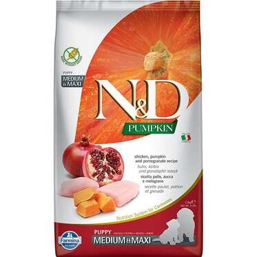 N&D Pumpkin - N&D Pumpkin Tavuk Ve Narlı Büyük Ve Orta Irk Yavru Köpek Maması 2,5 Kg