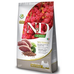 N&D QUINOA - N&D Quinoa Mini Ördek Ve Brokoli Yetişkin Kısırlaştırılmış Köpek Maması 2.5 Kg.