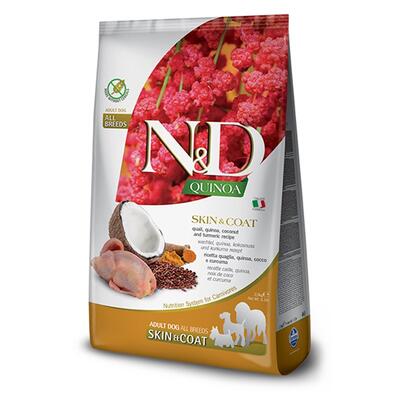 N&D Quinoa Skin Coat Bıldırcın Yetişkin Köpek Maması 7 Kg. - 1