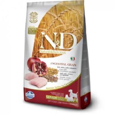 N&D Düşük Tahıllı Senior Tavuk Ve Narlı Yaşlı Köpek Maması 12 Kg. - 1
