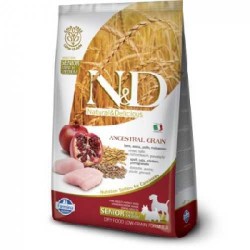 N&D L.GRAIN - N&D Düşük Tahıllı Senior Tavuk Ve Narlı Yaşlı Köpek Maması 12 Kg.