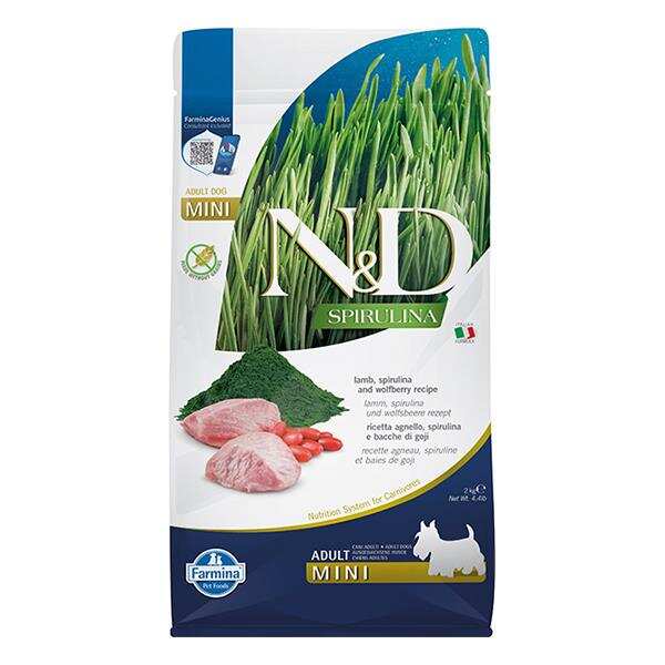 N&D SPİRULİNA - N&D Spirulina Kuzu Etli Mini Irk Yetişkin Köpek Maması 2 Kg