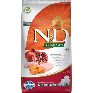 N&D L.GRAIN - N&D Tahılsız Tavuk Etli Ve Balkabaklı Yavru Köpek Maması 12 Kg