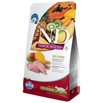 N&D - N&D Tropical Tavuklu ve Tropikal Meyveli Kısırlaştırılmış Kedi Maması 10kg