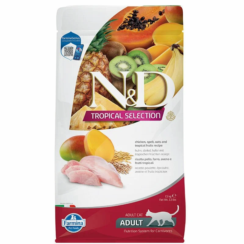 N&D - N&D Tropical Tavuklu Yetişkin Kedi Maması 1,5kg