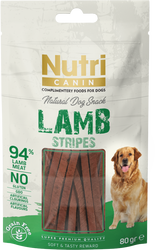 Nutri Feline - Nutri Canin Tahılsız Kuzu Etli Şerit Köpek Ödül Maması 80 G
