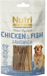 Nutri Feline - Nutri Canin Tahılsız Tavuklu Ve Balıklı Ödül Maması 80 G