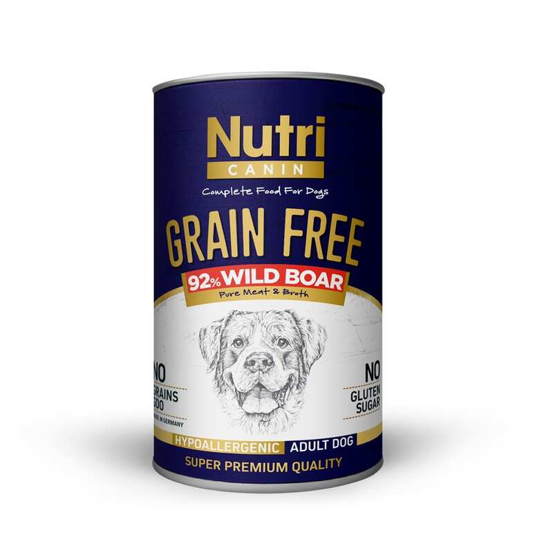 Nutri Canin - Nutri Canin Tahılsız Yaban Domuzlu Yaş Köpek Maması 400 Gr.