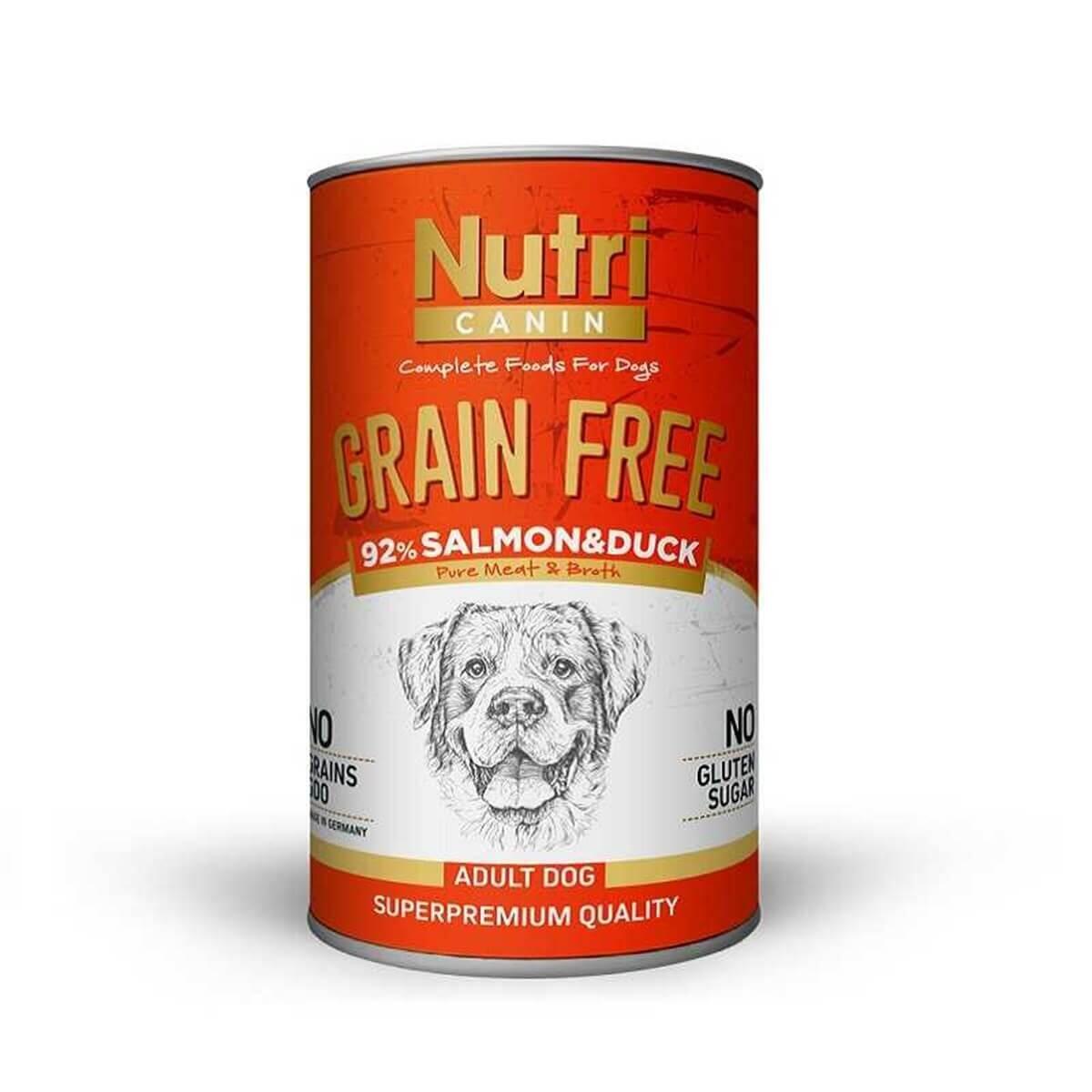 Nutri Canine Tahılsız Somonlu Ördekli Köpek Konservesi 400 Gr - 1