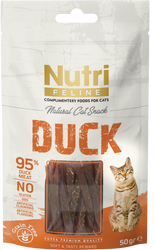 Nutri Feline - Nutri Feline Tahılsız Ördekli Kedi Ödül Maması 50 G (1)