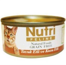 Nutri Feline - Nutri Feline Tahılsız Tavuk Etli Kuzulu Kedi Konservesi 80 Gr. (1)