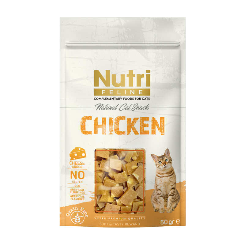 Nutri Feline - Nutri Feline Tavuklu ve Peynirli Kedi Ödül Maması 50gr