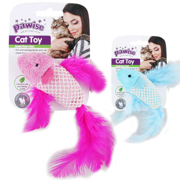 Pawise - Pawise Catnipli Peluş Balık Kedi Oyuncağı 9 cm