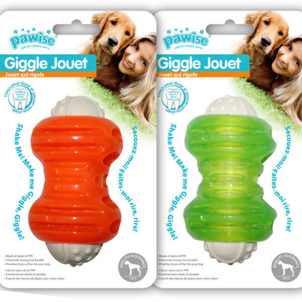 Pawise - Pawise Giggle Jouet Sesli Kauçuk Kemik Köpek Oyuncağı 12 cm