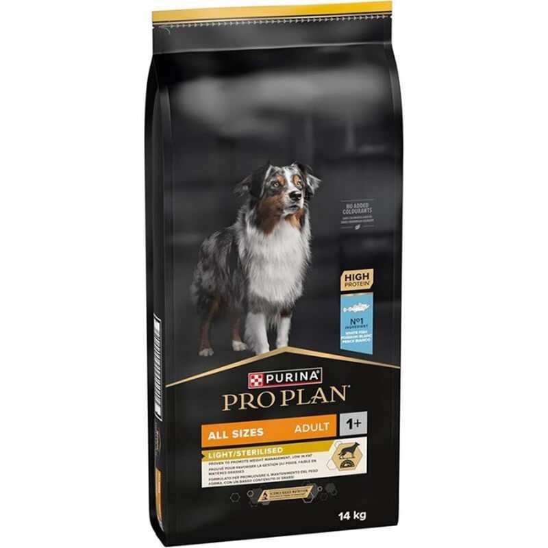 Pro Plan - Pro Plan Light ve Kısırlaştırılmış Tüm Irklar İçin Alabalıklı Yetişkin Köpek Maması 14kg