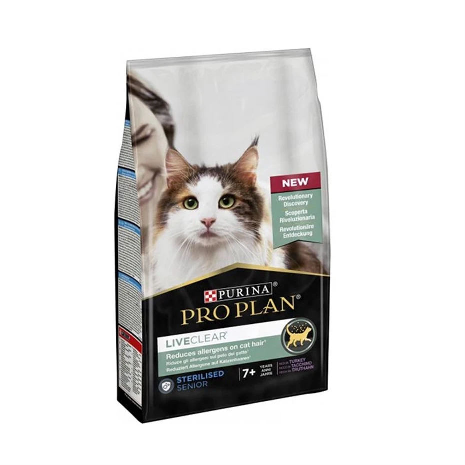 Pro Plan - ProPlan LiveClear Steril +7 Hindili Yaşlı Kısır Kedi Maması 1.4kg