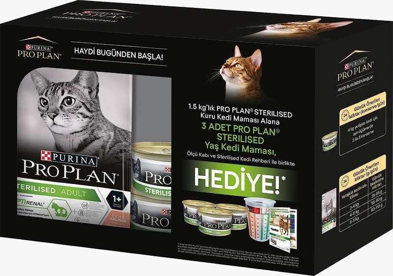 Pro Plan - Proplan Somonlu Kısırlaştırılmış Kedi Maması 1,5 Kg + Hediye Paketi 85 Gr X 3 Adet Ve Sterilised Kedi Rehberi
