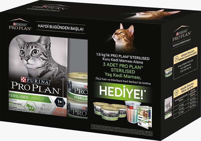 Proplan Somonlu Kısırlaştırılmış Kedi Maması 1,5 Kg + Hediye Paketi 85 Gr X 3 Adet Ve Sterilised Kedi Rehberi - Thumbnail