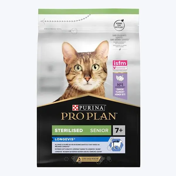 Pro Plan - Pro Plan Sterilised Hindili +7 Yaşlı Kedi Maması 3 Kg.