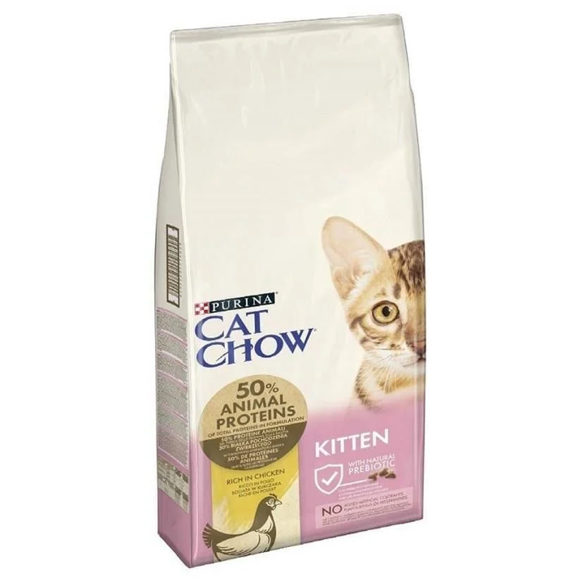 Cat Chow - Purina Cat Chow Kitten Tavuklu Yavru Kedi Maması 15 Kg.