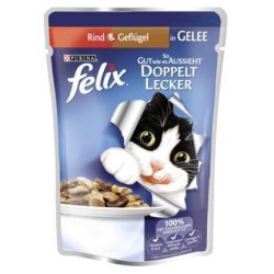 Purina Felix Çifte Lezzet Sığır & Tavuklu Kedi Yaş Mama 85 Gr - Thumbnail