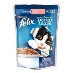 Purina - Purina Felix Çifte Lezzet Somon Alabalıklı Kedi Konservesi 85 Gr. (1)