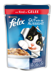 Purina - Purina Felix Sığır Etli Kedi Maması 85 Gr. (1)